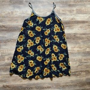 Vintage 90s Sunflower Polkadot Sundress